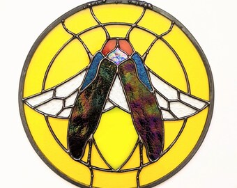 Pattern download - Lampyridae Firefly [digital stained glass pattern]