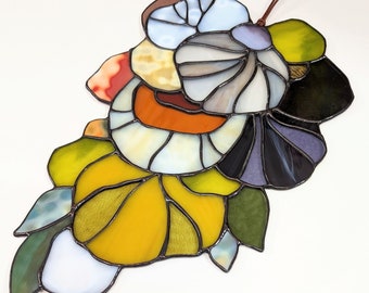 Download Pattern for Stained Glass - "Polypore Posy" [mushroom cluster] Suncatcher - by Neile Cooper