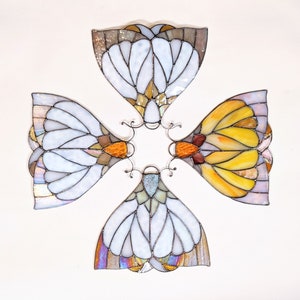 Moth Pattern Votive Moth stained glass pattern 10 x 9 full size patterns image 5