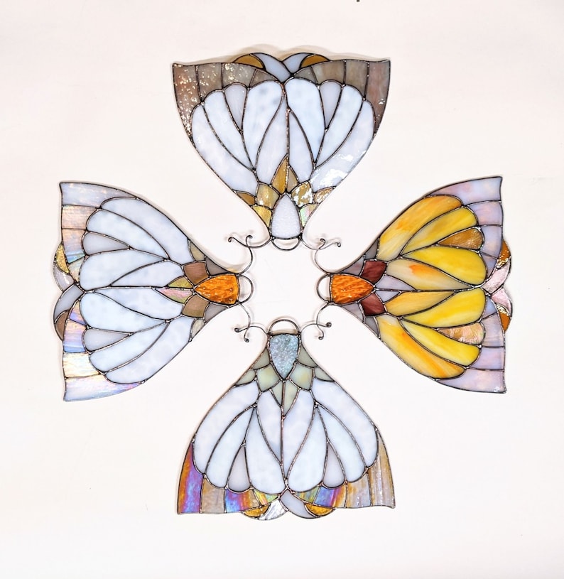 Moth Pattern Votive Moth stained glass pattern 10 x 9 full size patterns image 5