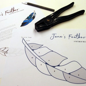 DIGITAL DOWNLOAD PATTERN - Jane&#39;s Feather Suncatcher
