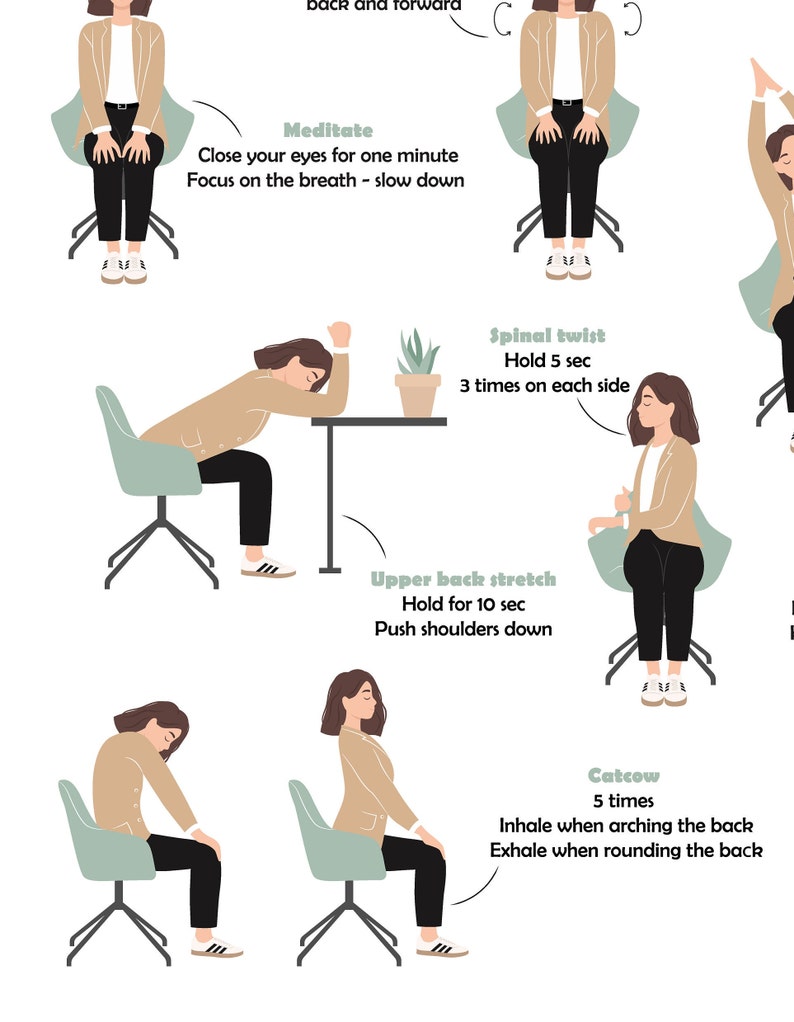 Yoga de escritorio para cuello y hombros imagen 2
