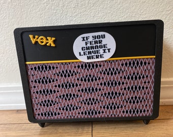 3D Printed Vox Amp Piggy Bank with Magnetic Closure and Customizable Inserts