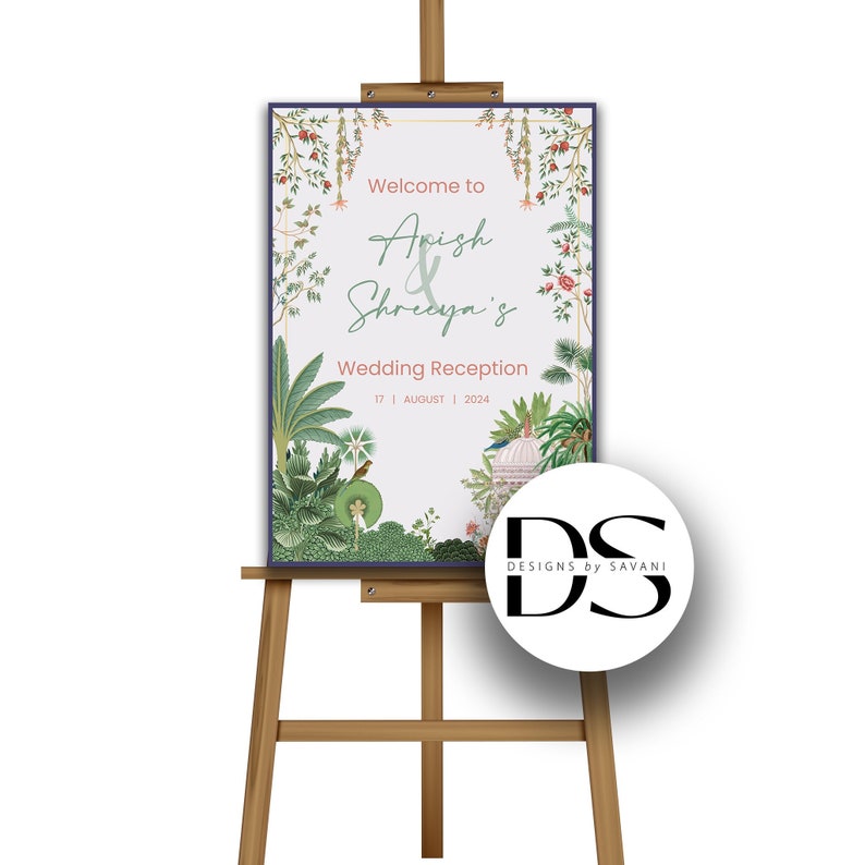Zara Wedding Reception Welcome Sign Board