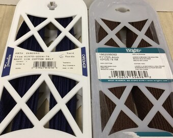 100% Cinturón de Algodón 1" Marino o Marrón