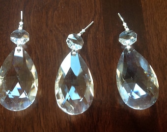 Cristales de lágrima de 2 "de largo 30% Lead Set de 3