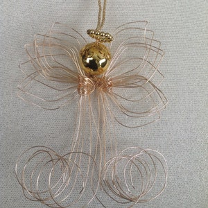 Wire Angel Ornament Hand Formed with Gift Pouch image 1