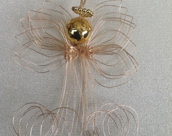 Wire Angel Ornament Hand Formed with Gift Pouch