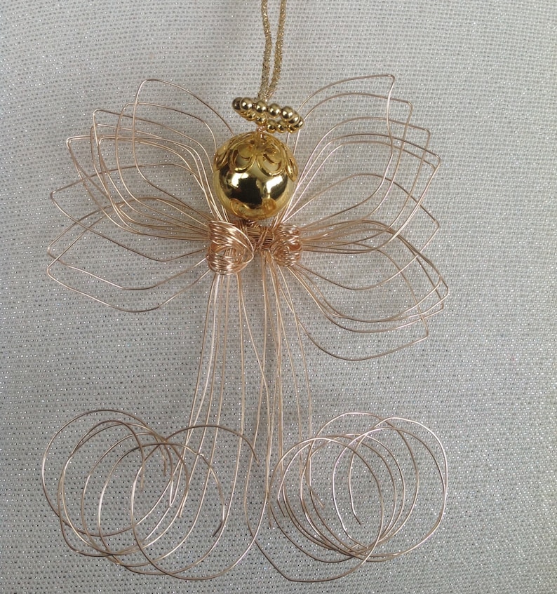 Wire Angel Ornament Hand Formed with Gift Pouch image 1