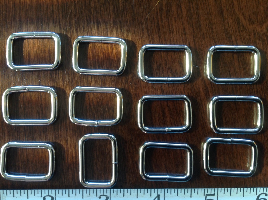 12 Rectangular D Rings 1/2