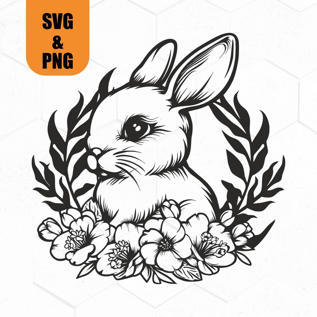 Cute Easter Bunny SVG PNG, Digital Download for Cricut, Easter Crafts ...
