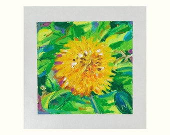 Dandelion | Oil Pastel Painting | Original Artwork