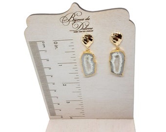 Agate Slice Earrings