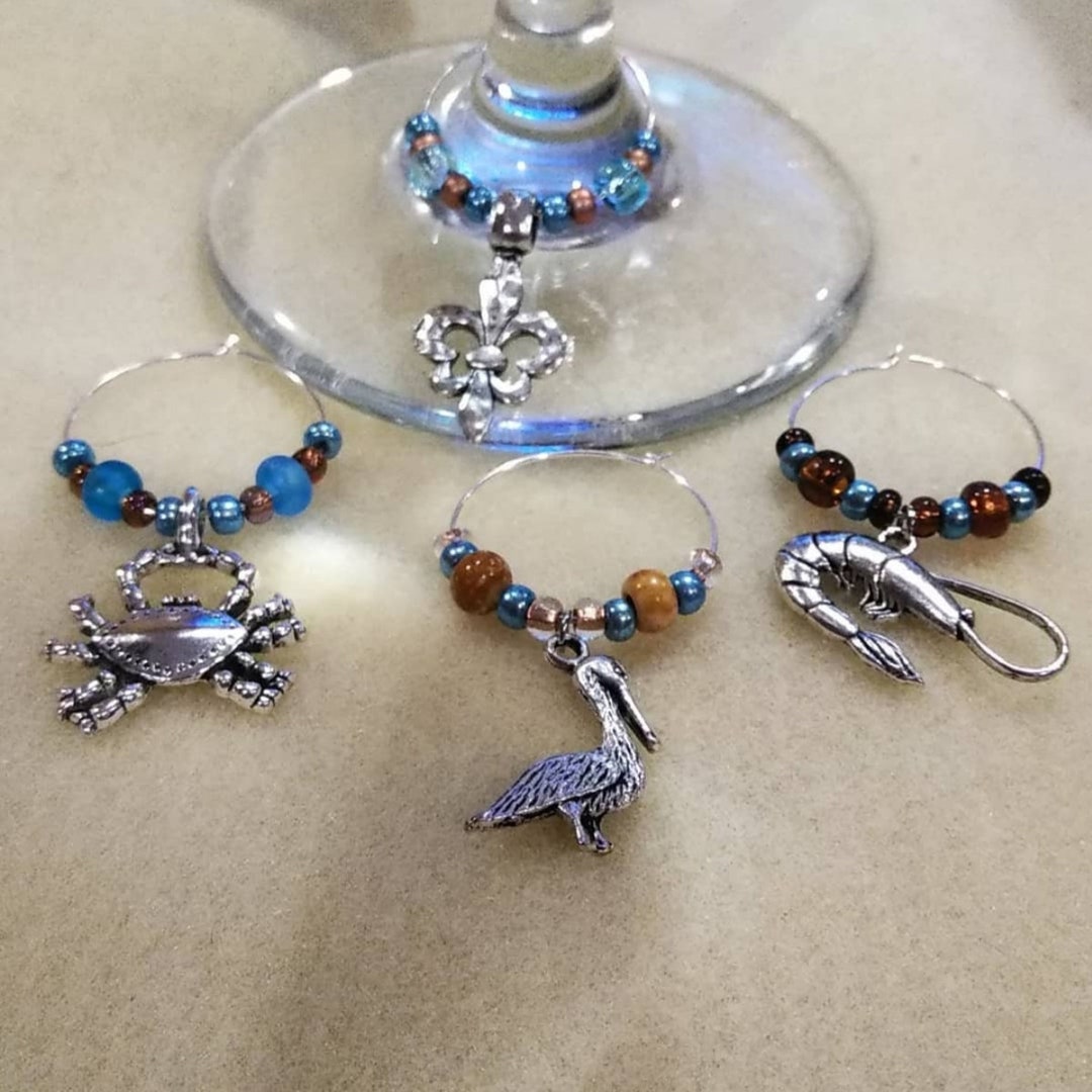 Wine Glass Charms Etsy