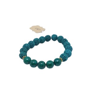 Lava & Gemstone Bead Bracelet