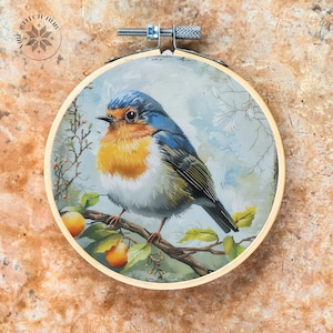 Bird Cross Stitch Pattern, Modern Cross Stitch Designs, Beginner Embroidery Kit, Embroidery Pattern Cross Stitch Pdf Download