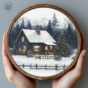 Cottage Cross Stitch Pattern Embroidery, Cross Stitch Designs, Cross Stitch Chart, Nature Easy Cross Stitch Pdf Download