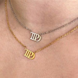 TTPD Necklace, TTPD Jewellery, Swiftie Necklace, The Tortured Poets Department Necklace, Taylor Version's, Gift For Swiftie TNECKLACE imagen 1