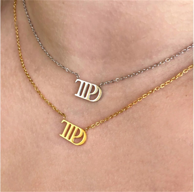 TTPD Necklace, TTPD Jewellery, Swiftie Necklace, The Tortured Poets Department Necklace, Taylor Version's, Gift For Swiftie TNECKLACE zdjęcie 1