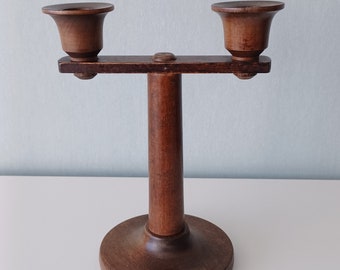 Vela Carl Malmsten, Vela de mediados de siglo, Vela de madera vintage, Decoración del hogar MCM, Candelabro sueco.