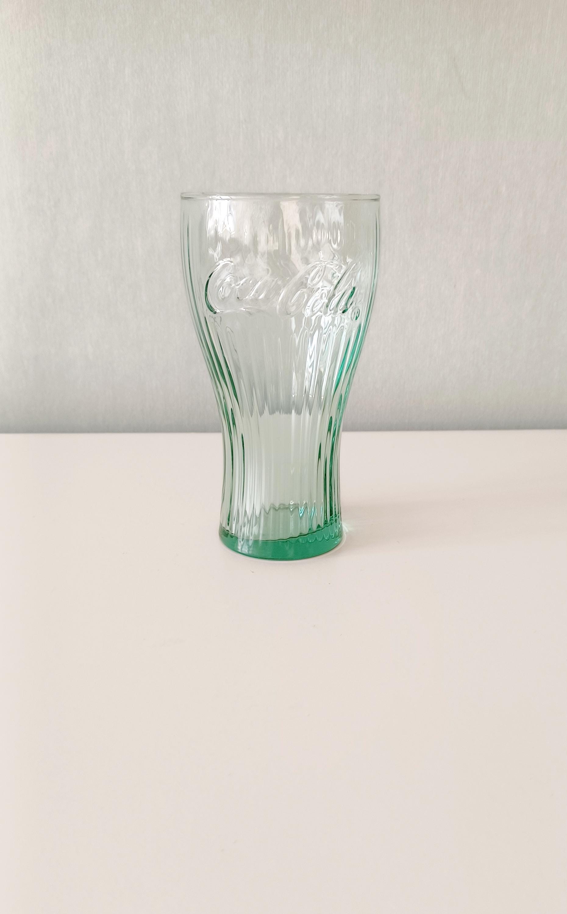 Vintage Coca-Cola Green Tumbler Glass 1990s, Embossed Logo, Coke  Collectible Drinkware