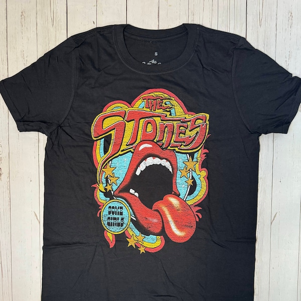 Official Rolling Stones Retro 70s Tongue T-Shirt New Unisex