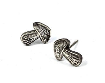 Little Silver Mushroom Studs Post Earrings