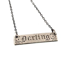 Darling Pendant in Sterling Silver Victorian Love Token