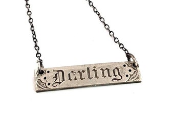 Darling Pendant in Sterling Silver Victorian Love Token