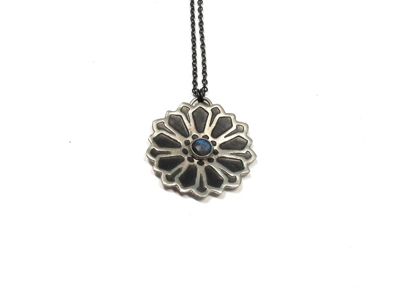Moroccan Flower Pendant with Labradorite