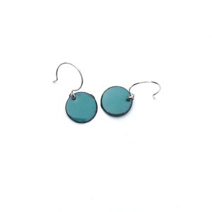 Enameled Dot Earrings Your choice of colors image 2