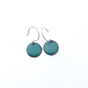 Enameled Dot Earrings Your choice of colors image 3