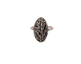 Leafy Silver Ring - SIZE 7