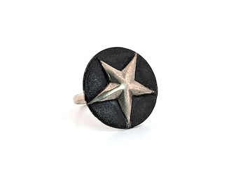 Silver Star Cocktail Ring - Sterling Silver SIZE 7