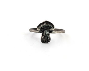 Little Silver Mushroom Ring