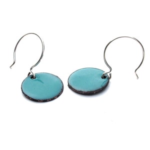 Enameled Dot Earrings Your choice of colors image 1