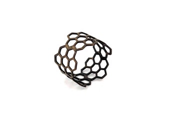 Brass Honeycomb Ring SIZE 9