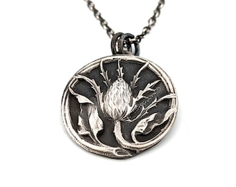 Thistle Pendant in Sterling Silver