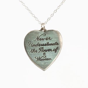 Never Underestimate Women Heart Pendant Planned Parenthood Fundraiser 画像 1