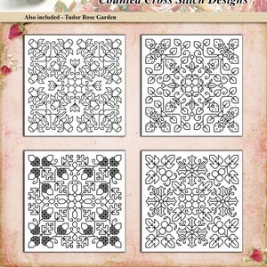 Counted Cross Stitch Pattern Blackwork Biscornus