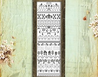 The Never Ending Sampler Panel 2 Cross Stitch Pattern Instant Digital PDF Download by Pamela Kellogg