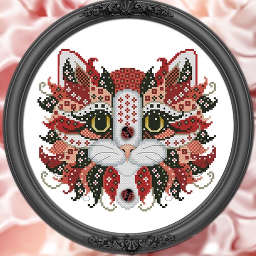 Cross Stitch Pattern Colorful Cats Bumblebee PDF Download by Etsy