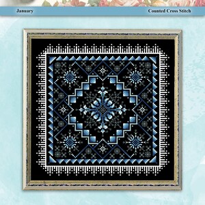 Winter Into Spring January Counted Cross Stitch Pattern by Pamela Kellogg