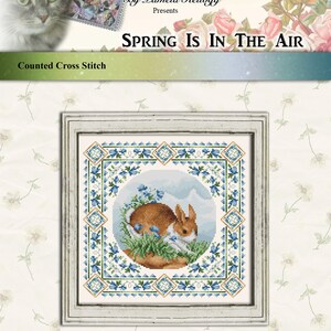 Amidst The Clover Counted Cross Stitch Bunny Pattern Digital PDF Download by Pamela Kellogg image 8