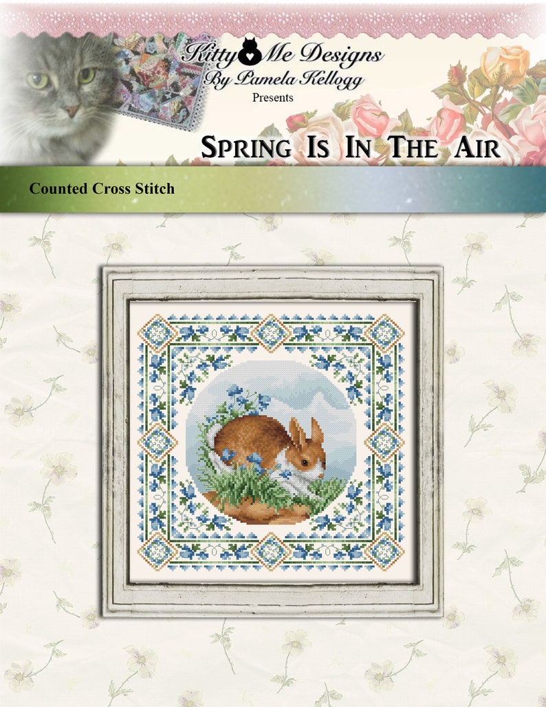 Amidst The Clover Counted Cross Stitch Bunny Pattern Digital PDF Download by Pamela Kellogg image 8