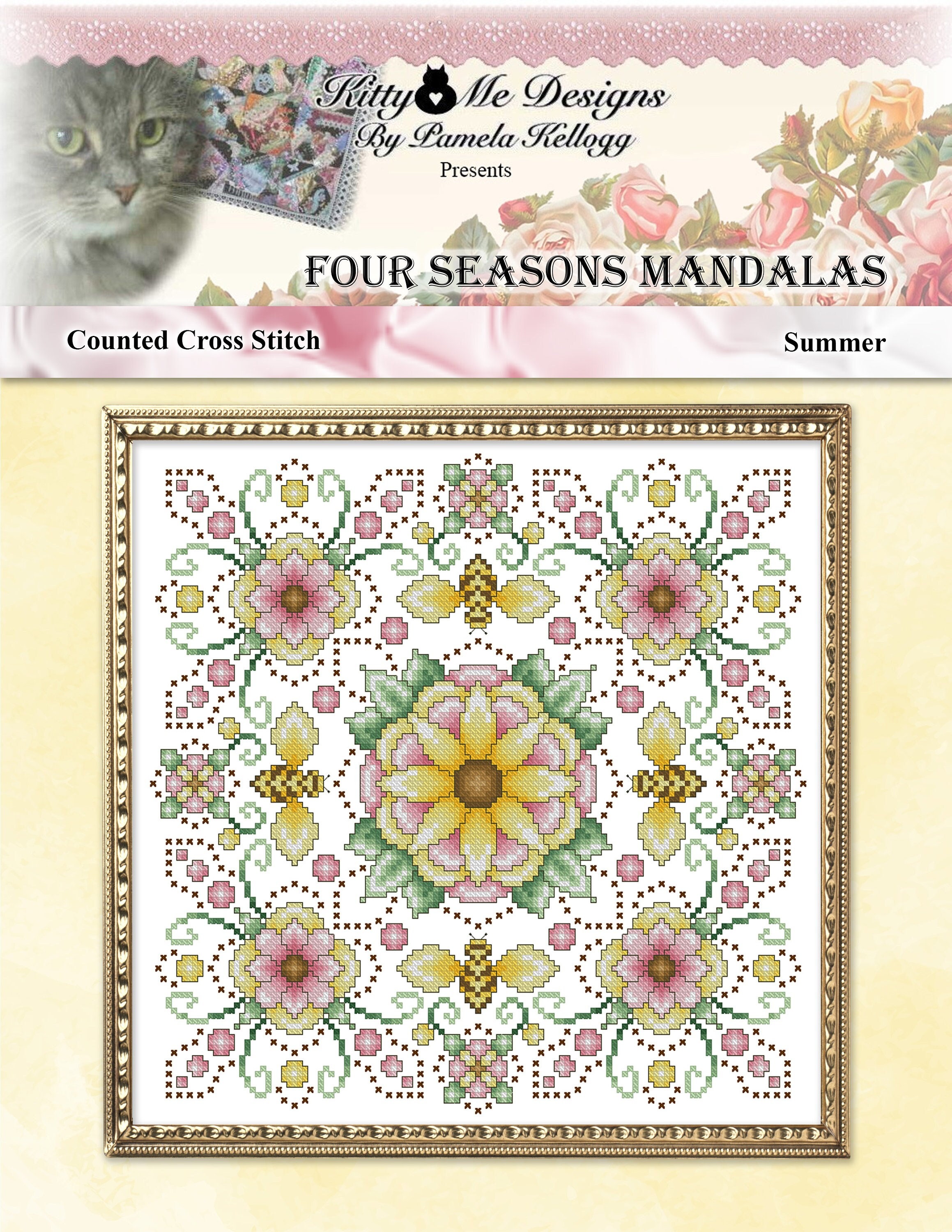 Four Seasons Mystery Mandala Summer Complete Cross Stitch Pattern