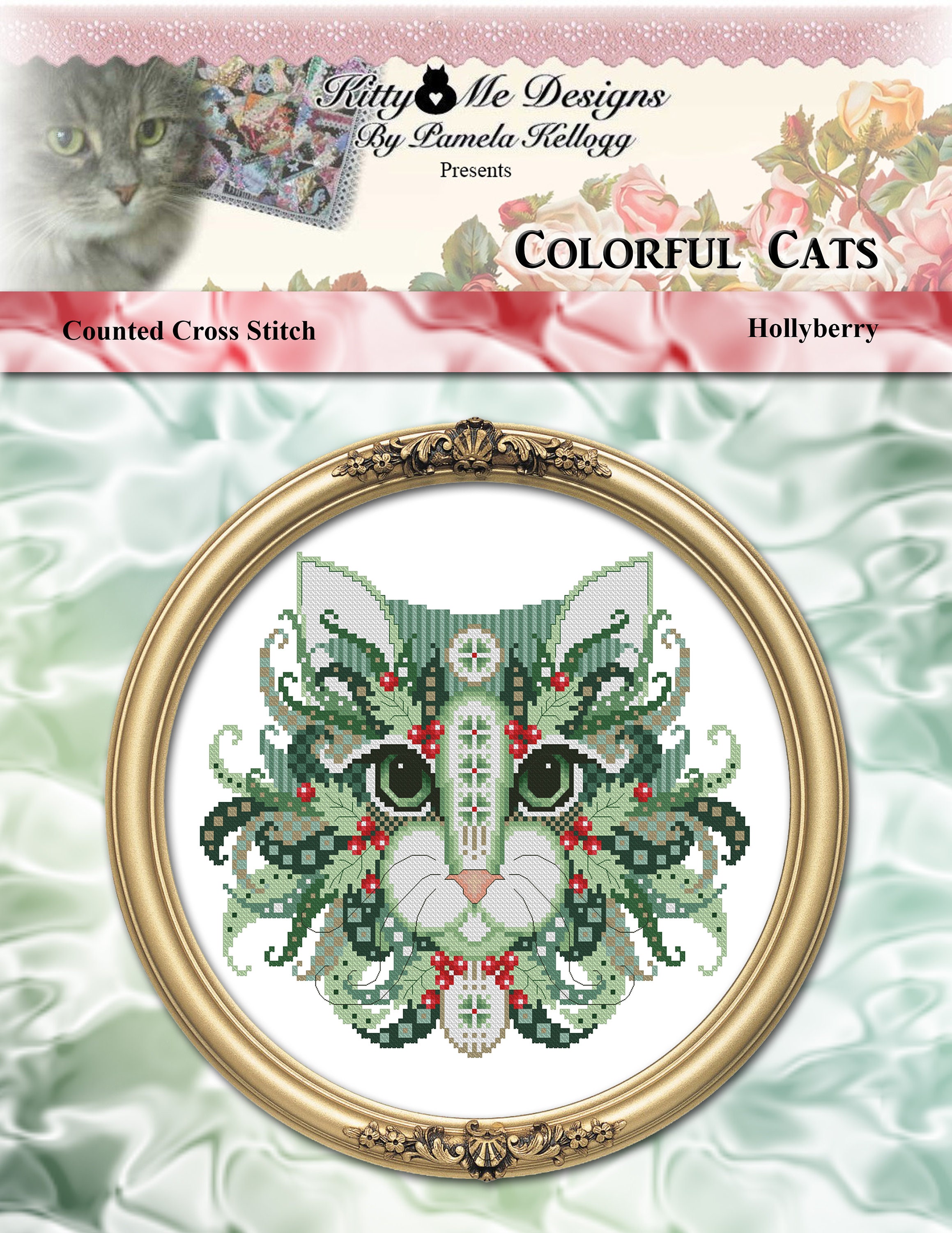 Counted Cross Stitch Colorful Cats Series Phantom Instant Digital