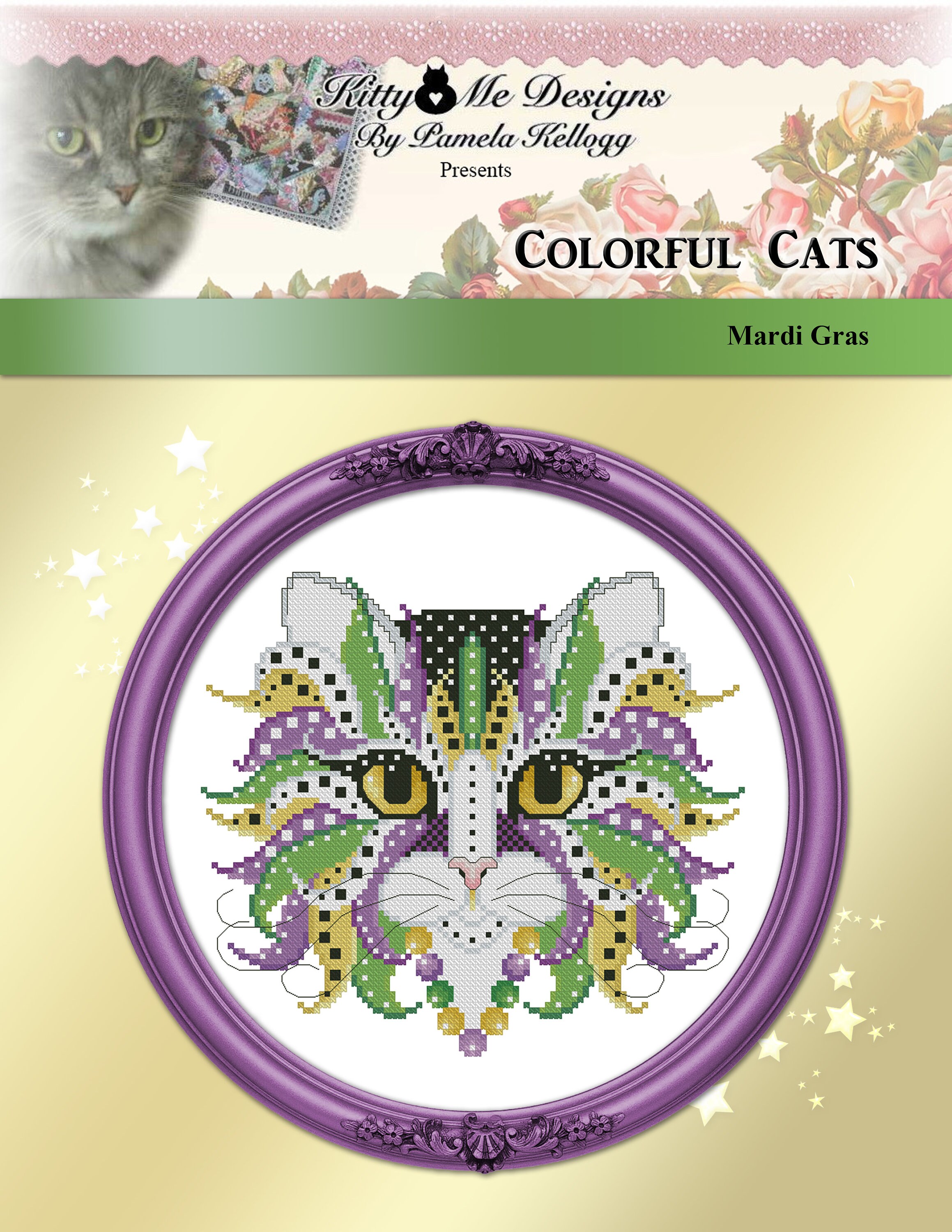 Colorful Cats Vivaldi Counted Cross Stitch Printed Pattern Leaflet by ...
