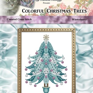 Colorful Cats Jingle Christmas Mandala Cat Counted Cross Stitch Pattern Digital PDF Download by Pamela Kellogg image 10