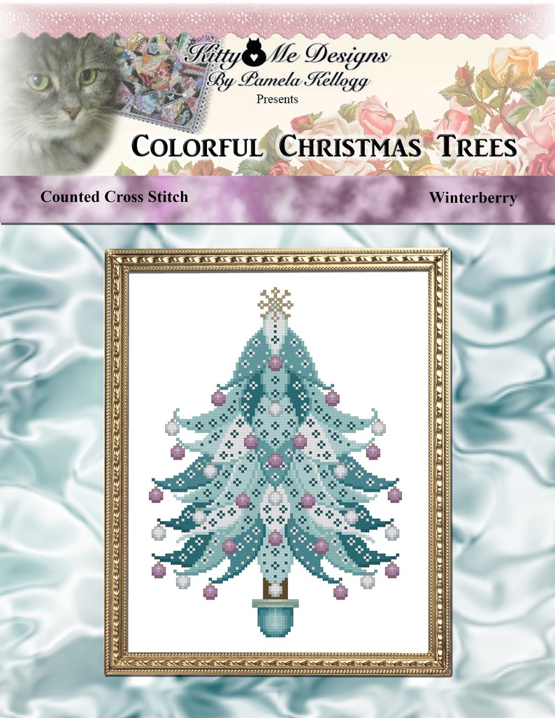 Colorful Cats Jingle Christmas Mandala Cat Counted Cross Stitch Pattern Digital PDF Download by Pamela Kellogg image 10